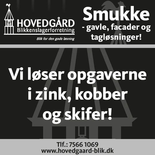 Hovedgård Blikkenslagerforretning - gavle, facader og tagløsninger