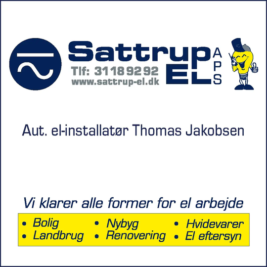 Annonce fra Sattrup El ved Thomas Jakobsen